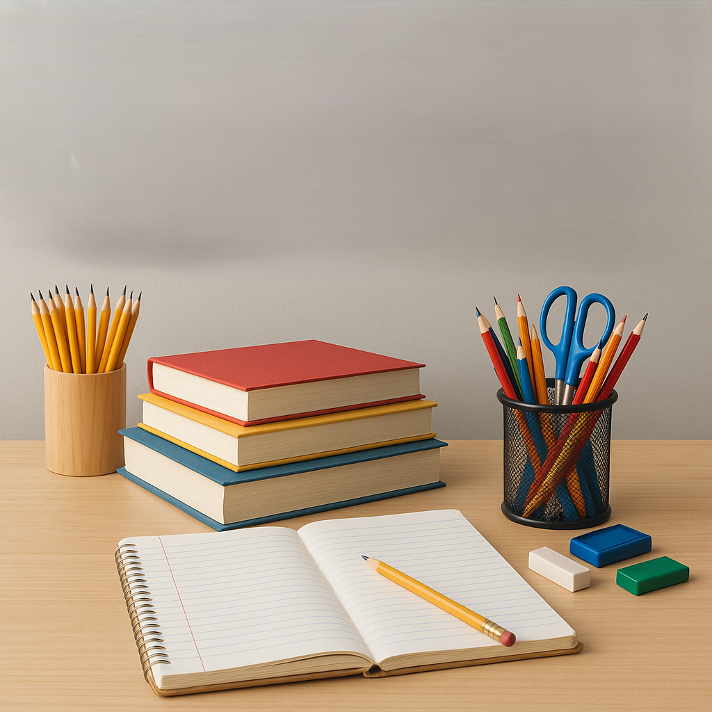 Loja com materiais educacionais e cursos